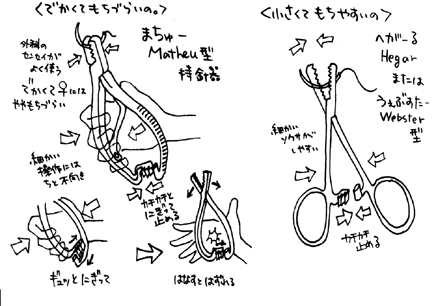 ねじ子web 完璧手技第2回 手術器具の名前